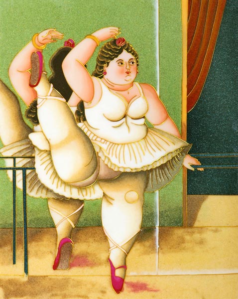 Vendita falso d'autore BOTERO La Bailarina 45x36 cm CON TELAIO di Pannelli
